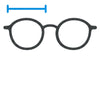 <p><strong>Lens width: </strong>The horizontal width of one lens</p>