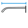 <p><strong>Temple length</strong>: The length of the arm pieces</p>